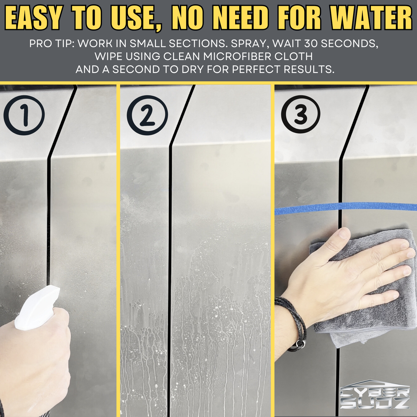 Waterless Stainless Steel Wash For CyberTruck Stainless Steel - 17 Fl. Oz.